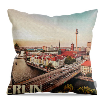Berlin Tv Tower Throw Pillows