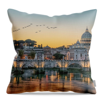 Ancient Roman Religion Throw Pillows