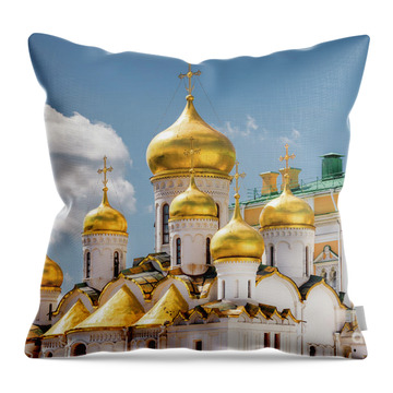 Cathedral Of The Annunciation, Moscow Throw Pillow