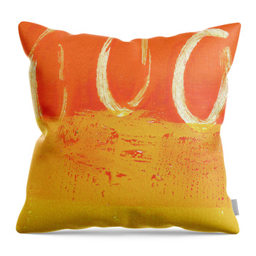 Orange Abstract Throw Pillows