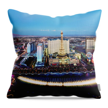 Las Vegas Boulevard Throw Pillows
