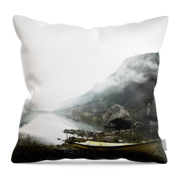 Foggy Lake Throw Pillows