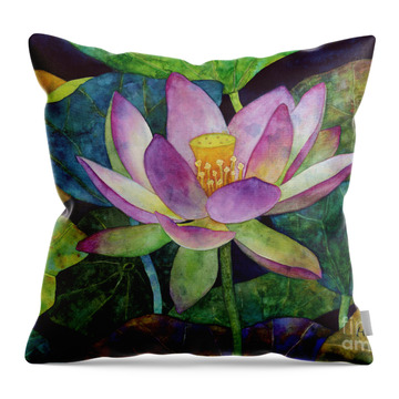 Purple Lotus Throw Pillows