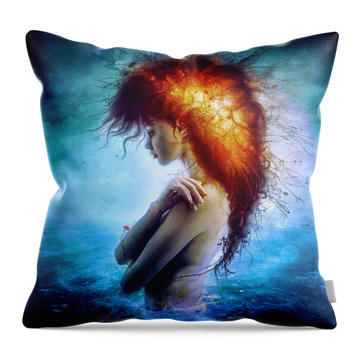 Hairdo Digital Art Throw Pillows