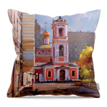 On The Assumption Throw. Eliseevsky Per. Church Of The Ascension Of The Word. Throw Pillow