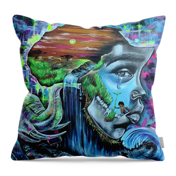 Colorful Tree Throw Pillows