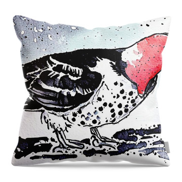 Red Headed Woodpecker Throw Pillows