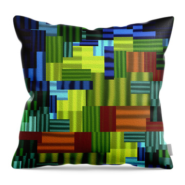 Multicoloured Squares Throw Pillows
