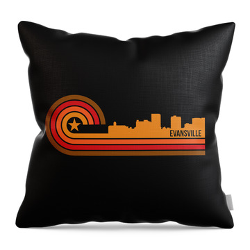 Evansville Skyline Throw Pillows