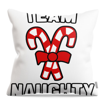 Team Naughty Throw Pillow