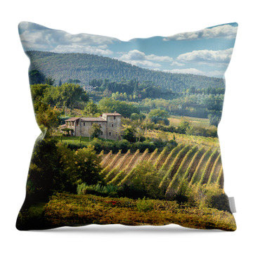 Italian Vineyards Throw Pillows