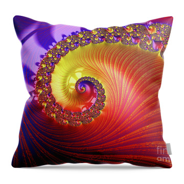 Crystalline Digital Art Throw Pillows