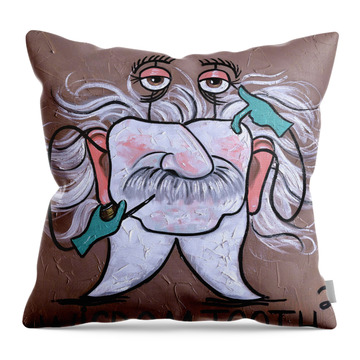 Missing Tooth Throw Pillows