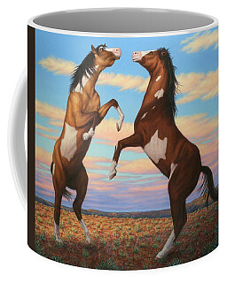 Stallions Fighting Coffee Mugs