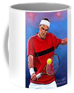 Taza De Motivos De Café 92Wear Roger Federer Tennis Sports Champion Winner Atlet Coffee Mugs Set of 4 Best 11 oz Taza De Café 