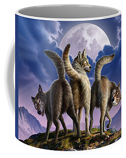Wolf Moon Coffee Mugs