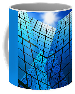 Abstract Cityscape Coffee Mugs