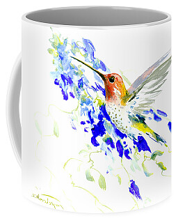 Designs Similar to Hummingbird and Blue Flowers