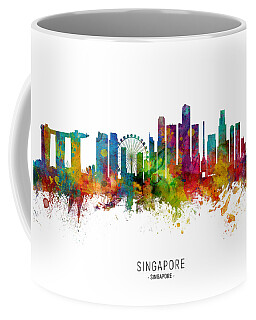 Singapore Skyline Coffee Mugs