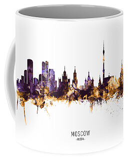 Moscow Skyline Coffee Mugs