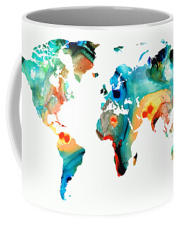Map Of The World Coffee Mugs