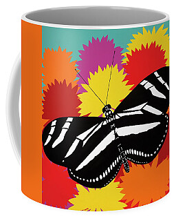 Zebra Butterfly Coffee Mugs