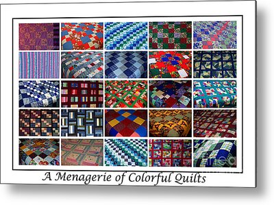 Menagerie Of Colorful Quilts Metal Prints