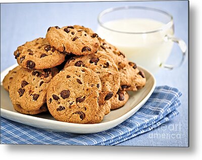 Cookies And Milk Photos Metal Prints