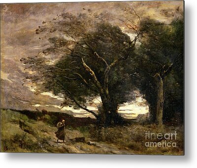 1866 By Corot Metal Prints