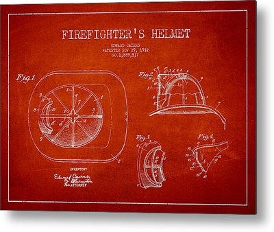 Firefighter Decor Metal Prints