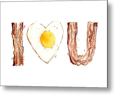 Bacon And Eggs Metal Prints