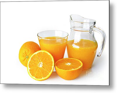 Orange Juice Metal Prints