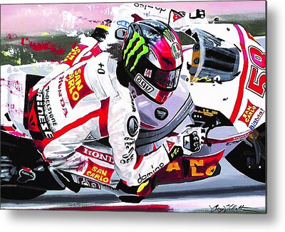 Marco Simoncelli LARGE 30" X 20"  Moto GP Honda Framed Picture Canvas VERY RARE 