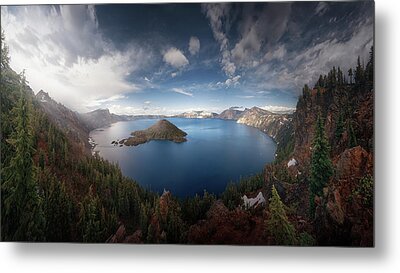 Crater Lake View Metal Prints