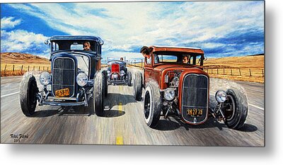 Rat Rod Metal Prints