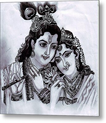 Lord Krishna Charcoal Pencil Art, Painting by Kuldeep Mishra | Artmajeur