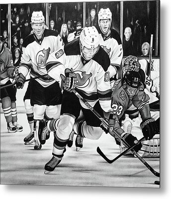 Martin Brodeur New Jersey Devils Hockey Art Wood Print
