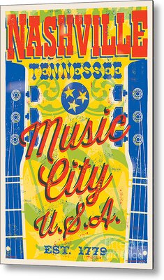 Nashville City Metal Prints