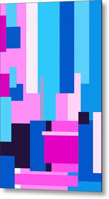 Tetris Block Paintings Metal Prints