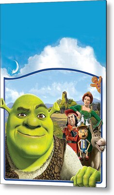 Shrek on the Croc Metal Print for Sale by apollosale