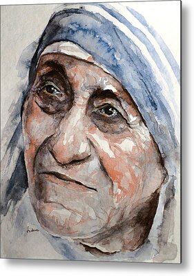 Mother Theresa Metal Prints