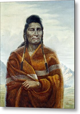 Chief Joseph Portrait - Nez Perce Leader - 1900 Metal Print for Sale by  warishellstore