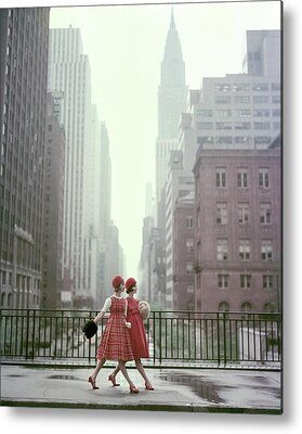 Red Dress Metal Prints