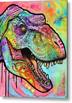 Chrome Dino' Poster, picture, metal print, paint by Naui Art