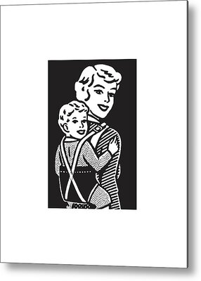 Woman's back line drawing illustration Metal Print for Sale by