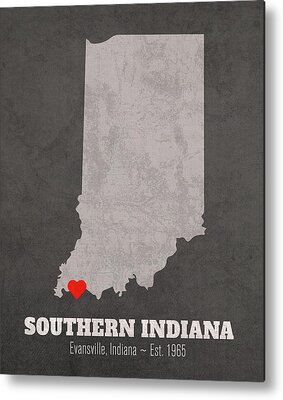 Southern Indiana Mixed Media Metal Prints
