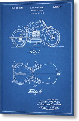 Motorcycle Patent Metal Prints