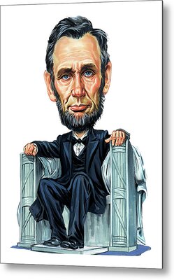 A Lincoln Quote L004' Poster, picture, metal print, paint by Go Fonix