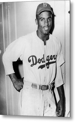 Jackie Robinson, Duke Snider, and Pee Wee Reese Metal Print by Olen  Collection - MLB Photo Store