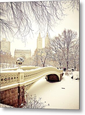 Bow Bridge Metal Prints